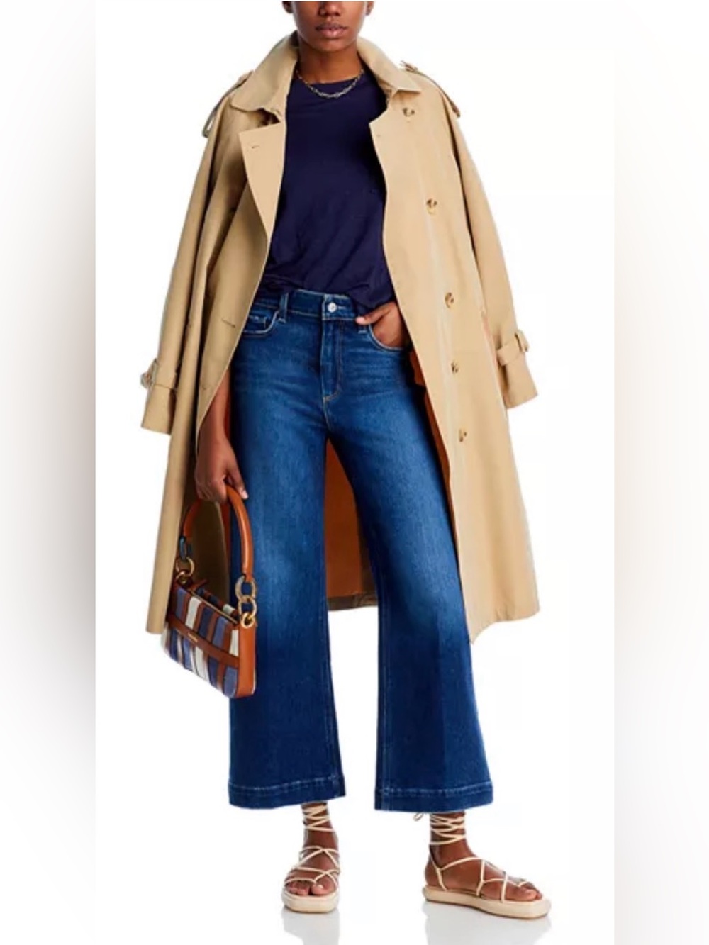 Paige Anessa High Rise Cropped Wide Leg Jeans - Picture 2 of 16
